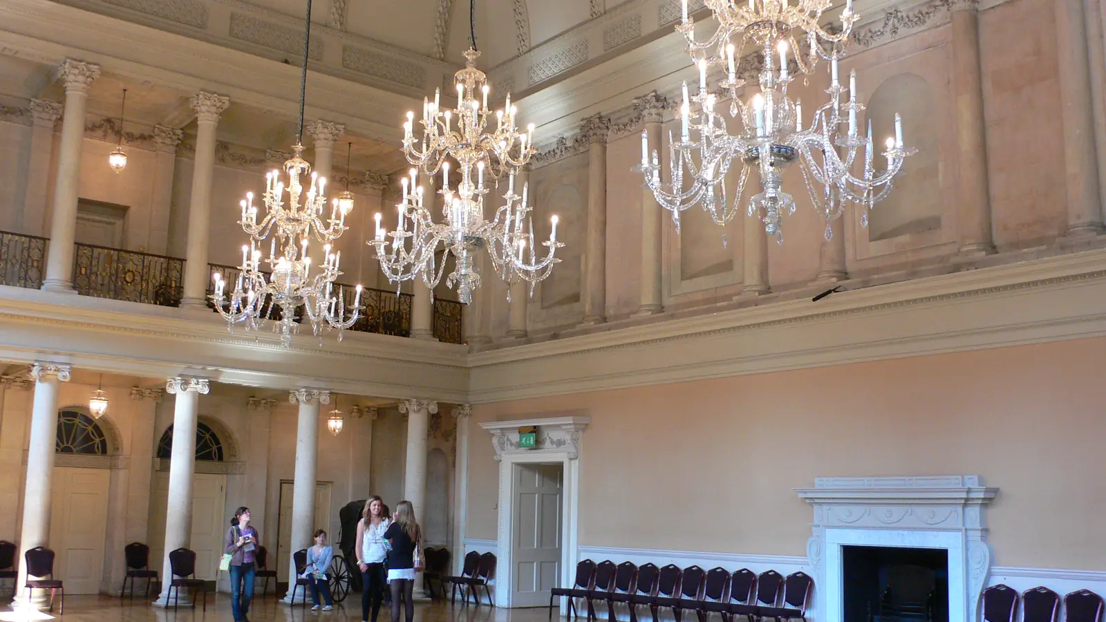 The Ball Room of the Bath Assembly Rooms, where the Bridgerton balls were filmed