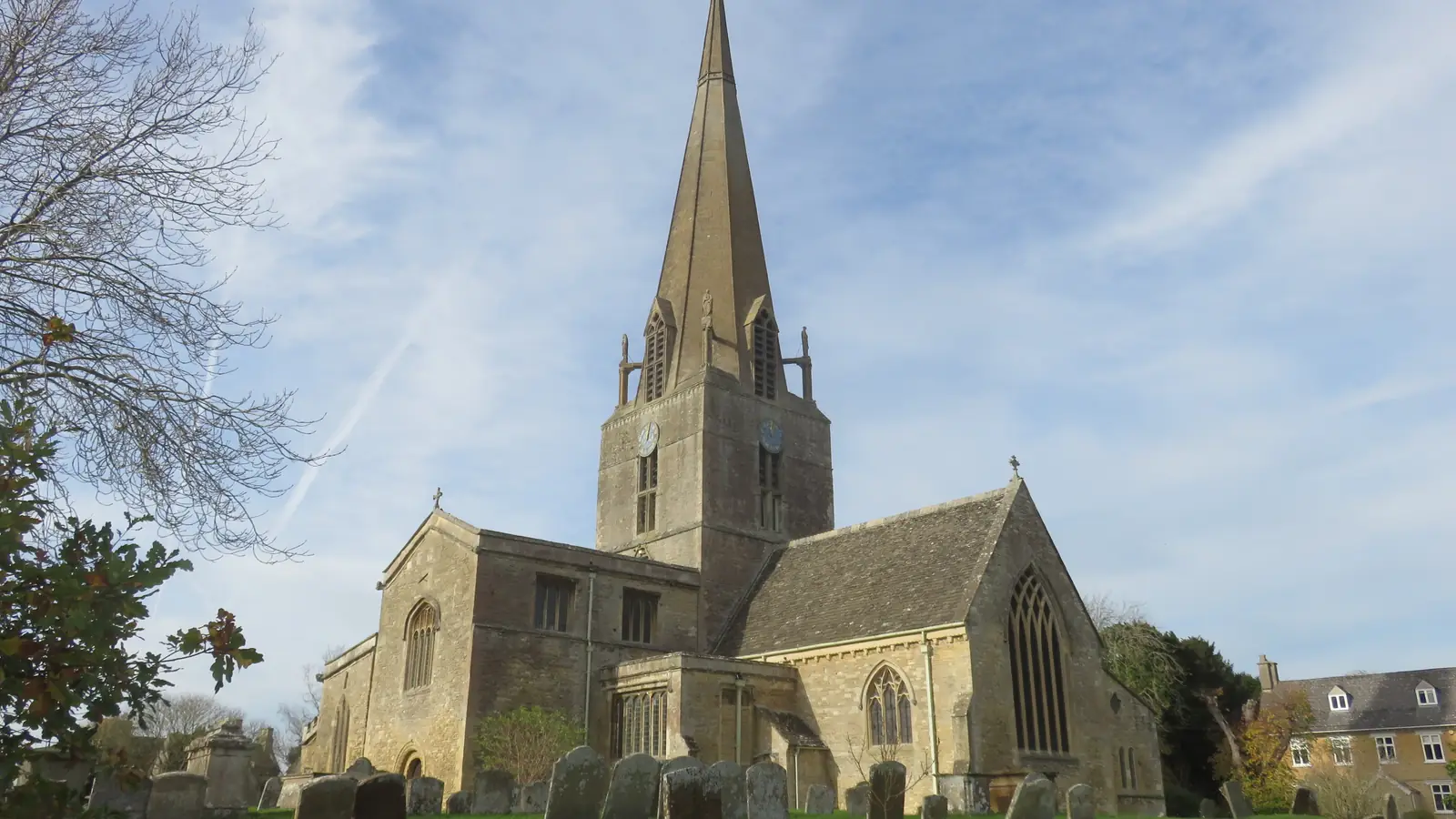 St Mary's church in Bampton, Oxfordshire, the church of Downton village