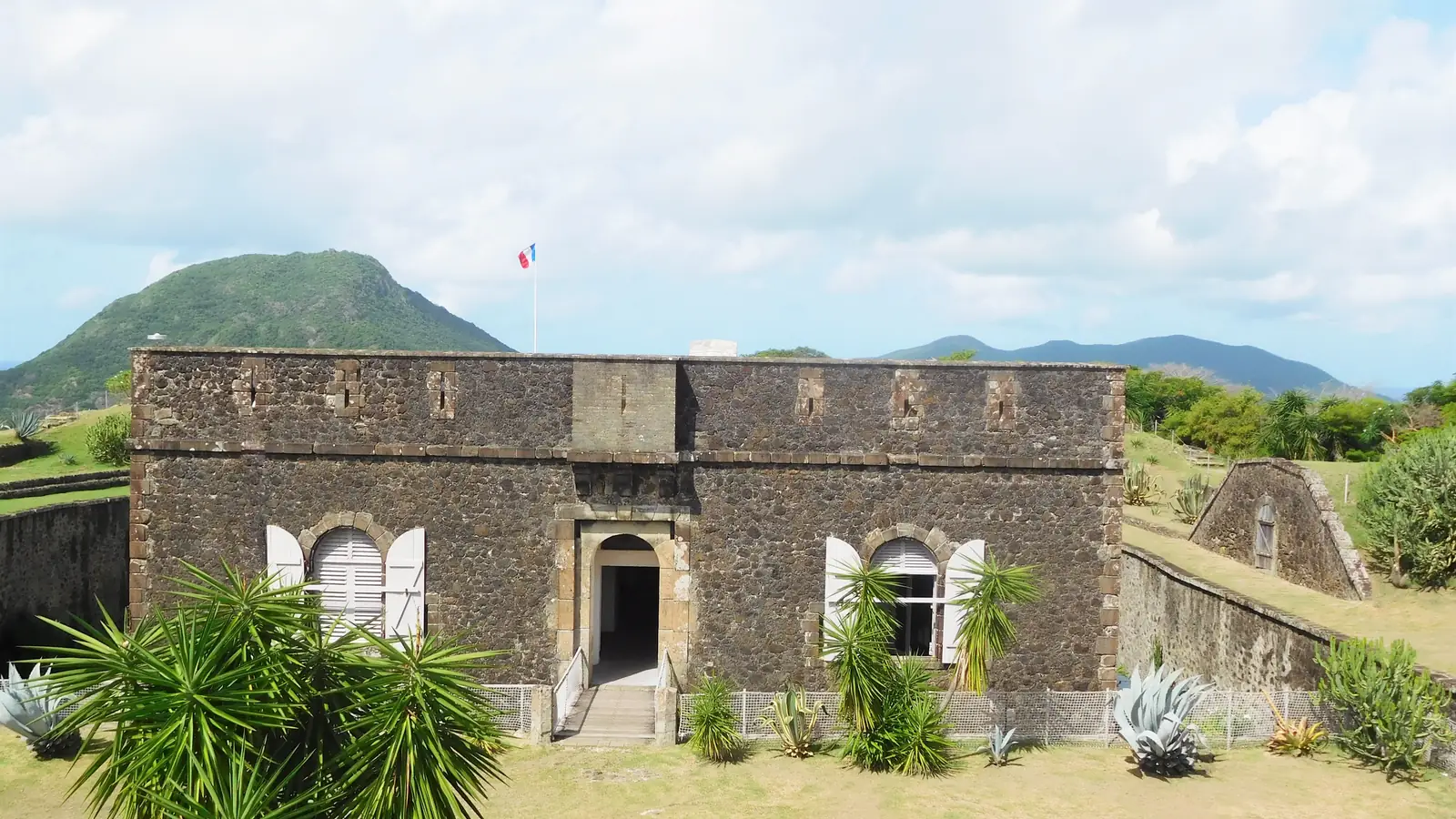 Fort Napoléon above the bay of Terre-de-Haut, Les Saintes – the island shown as Saint Barnabas in Death in Paradise.