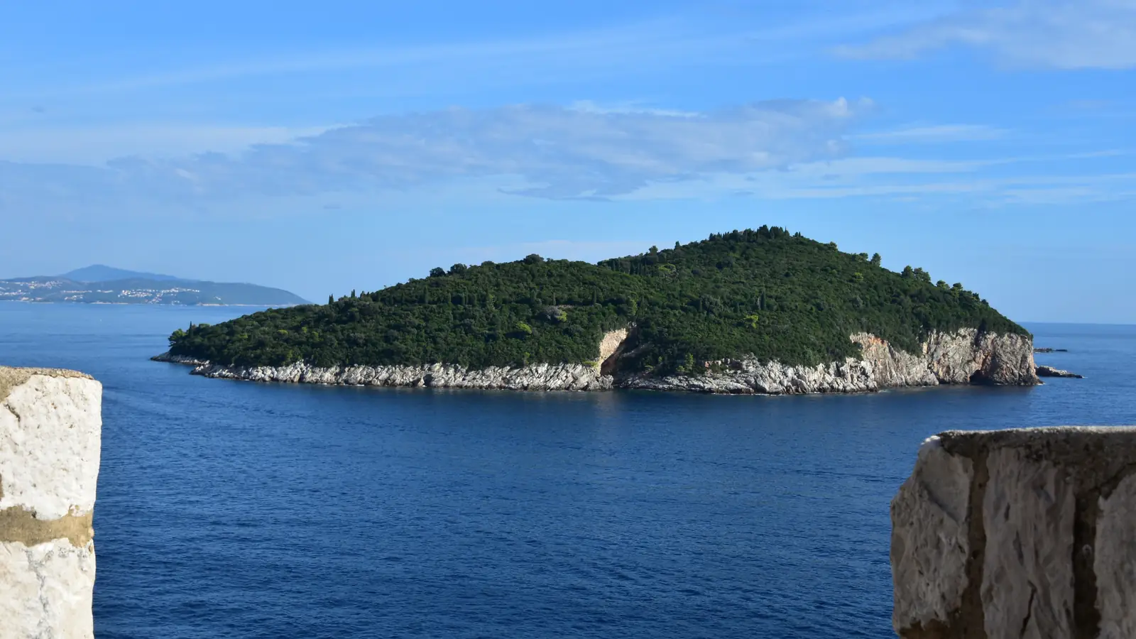 Lokrum island seen from Dubrovnik's city walls – Qarth in Game of Thrones