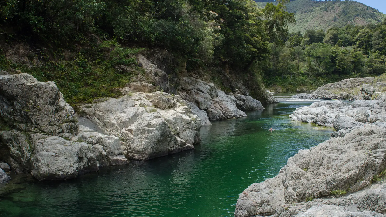 The Pelorus River at Pelorus Bridge, the barrel-ride river in The Hobbit