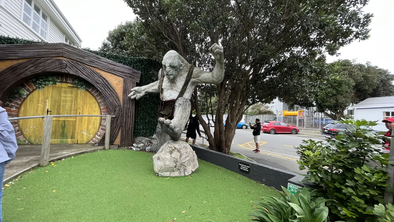 The troll outside the Wētā Cave in Miramar, Wellington