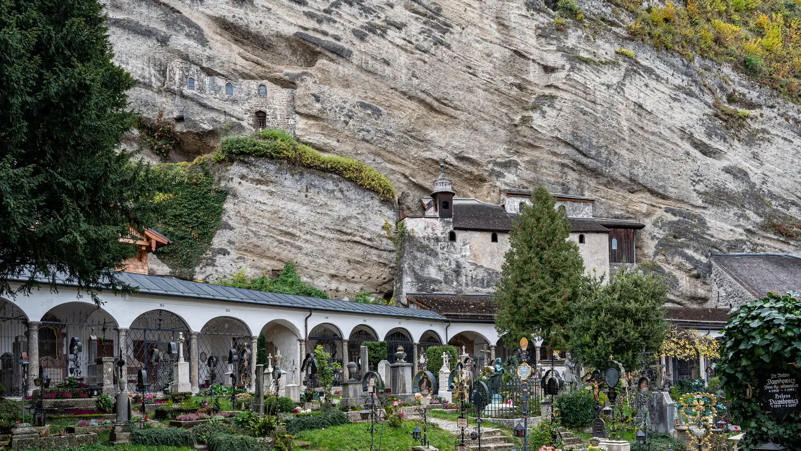 St Peter's Cemetery below the fortress rock, the model for the family's hiding place