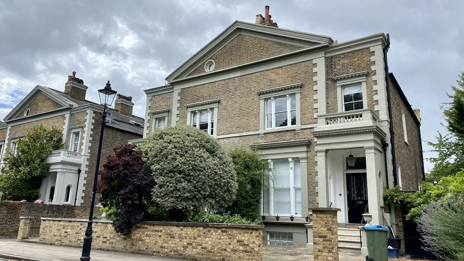Victorian villas on Pembroke Villas facing Richmond Green – the exterior of Rebecca's house