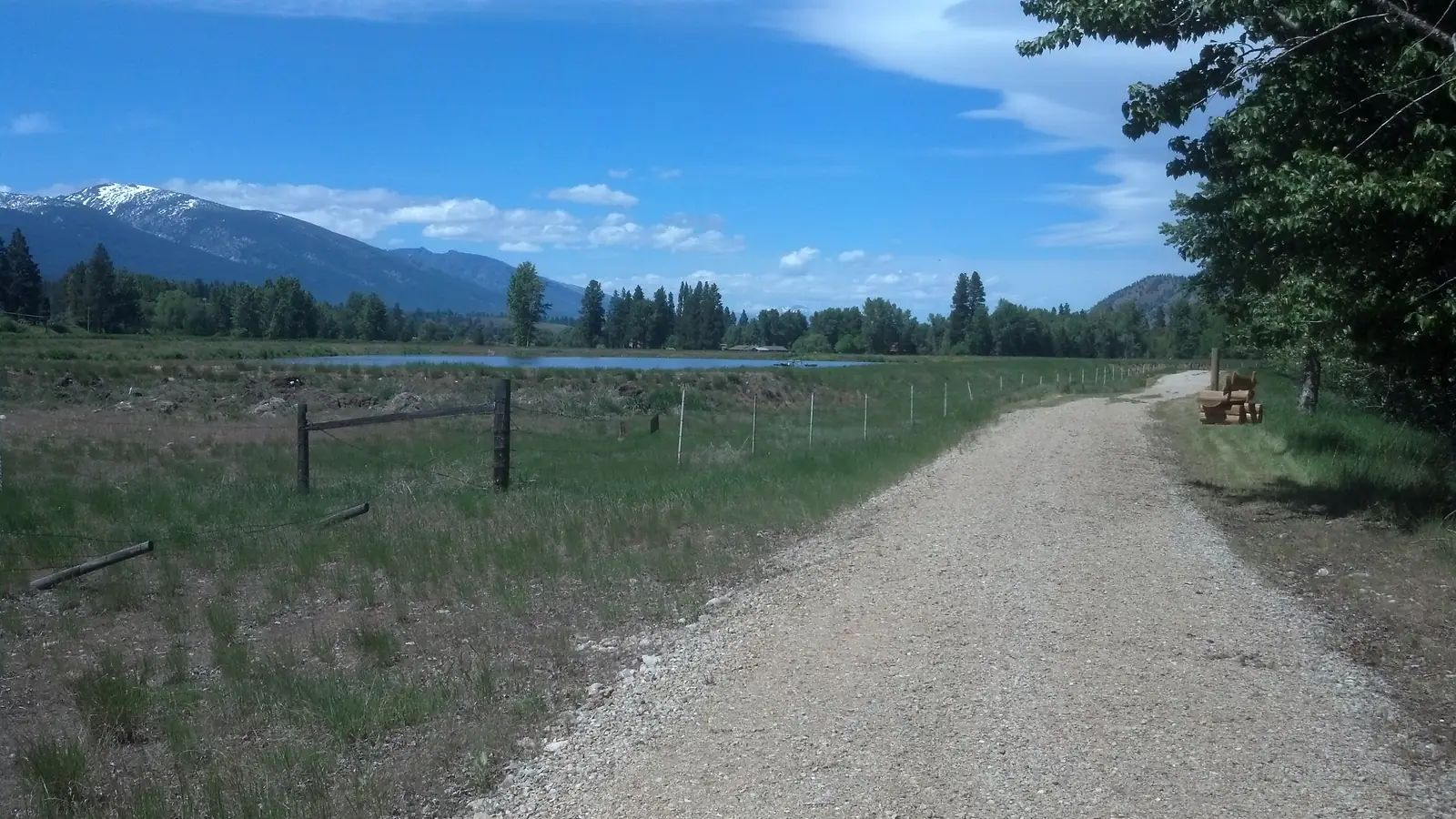 The Bitterroot Valley outside Darby, Montana, with the mountains behind