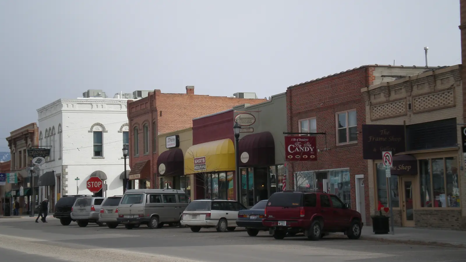 Main Street in Hamilton, Montana, which stood in for Bozeman and Helena